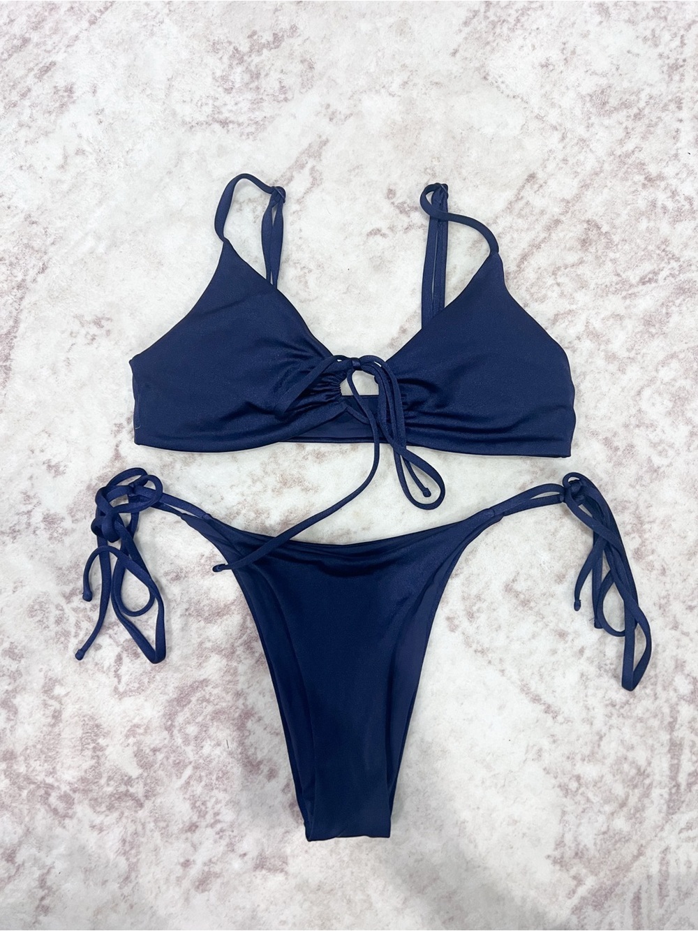 OneOne Navy Blue Shimmer Bikini Set